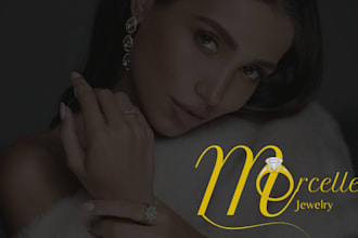 design modern minimalist signature logo for jewelry brand