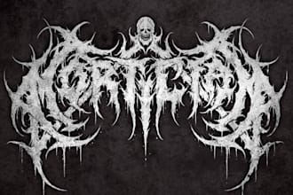 design death metal, black metal and heavy metal logo for your band