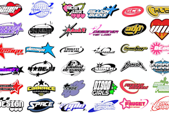 design y2k and streetwear logo