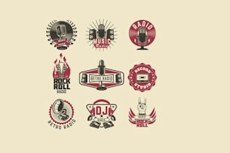 do incredible beautiful radio logo with unlimited revision