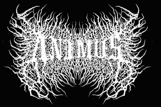 do a metal, hardcore, heavy metal, black metal band logo