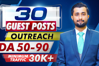 do guest post, niche edit, blogger outreach, dofollow backlinks on high da sites