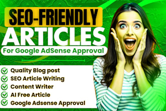write 30 unique SEO friendly articles for fast google adsense approval