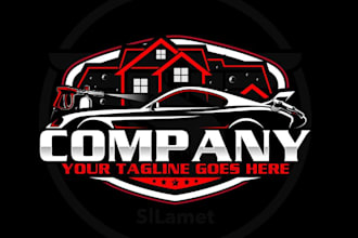make detailing, repair, paint and car wash logo design