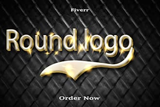 design round logo, sticker, stamp, reward label, medal, emblem, circular round