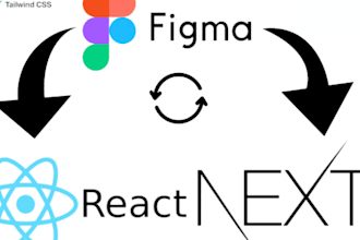 convert the figma design to react or next js with tailwind CSS