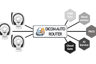 setup a dicom router and auto uploader over cloud and local workstation