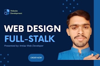 fix CSS HTML javascript php full stalk web design build attractive website