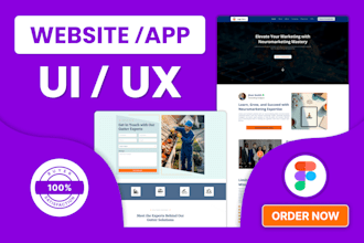 create website and mobile app prototypes in figma