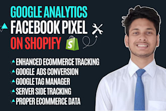 setup meta facebook pixel shopify, google analytics 4, conversion API tracking