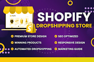 build, design, create shopify store, shopify website, shopify dropshipping store