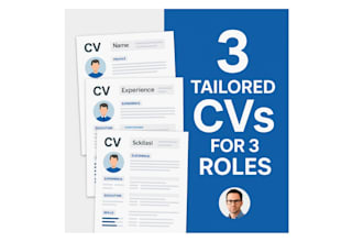 make 3 custom resumes for 3 specific job titles