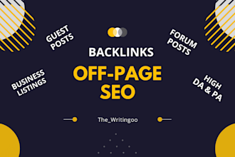 boost website ranking with manual guest post, forum post, offpage SEO backlinks