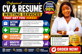 write professional, real estate resume, logistics, sales, banking and finance CV