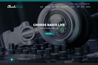build online radio station website podcast website music website event website