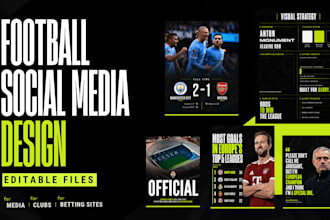 design football social media graphics for clubs and pages