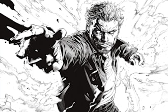 make you a dc or marvel style comic book superhero