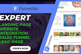 design or clone funnelish high converting funnelish landing page and funnel