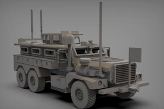craft 3d realistic military vehicle for print,3d armor,warship,boardgame model