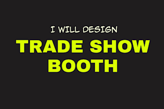 design trade show booth, backdrop, kiosks, roll up banners