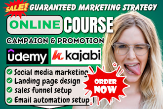 do udemy online course promotion, kajabi email campaign automation, udemy sales