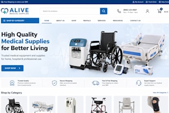 design medical supplies durable medical equipment ecommerce website