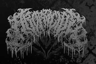 make brutal death metal, deathcore, black metal band logo