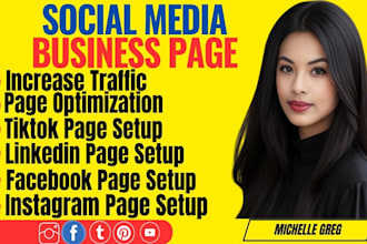 setup facebook business page instagram youtube and all social media accounts