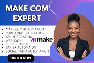 set up make com workflow automations makecom zapier integrations made com