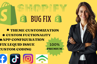 do shopify bug fix shopify custom coding error repair and optimization