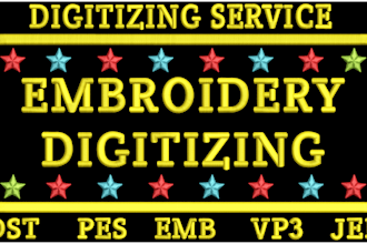 do embroidery digitizing, logo digitize image for embroidery patch design in dst