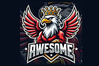 design high quality eagle mascot logo with my fastest delivery