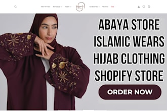 shopify store, abaya store, clothing store, clothing website, islamic website