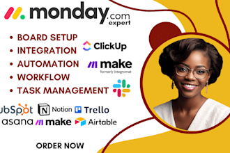 setup automation workflow integrations monday crm trello asana clickup mondaycom