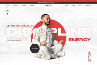 design martial art website, fitness website, taekwondo website, karate website
