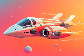 make a sci fi character illustration or sci fi character art
