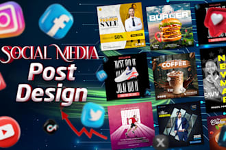 do social media instagram post youtube banner ad design