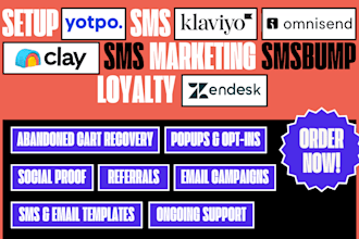 setup yotpo sms klaviyo omnisend clay com sms marketing smsbump loyalty zendesk