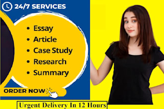 do urgent essay writing, case study, research, summary