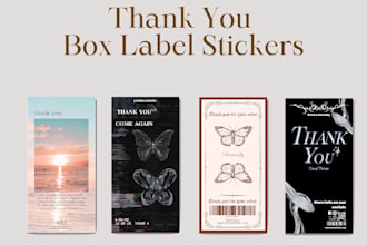 design box sealing label sticker for your business using canva