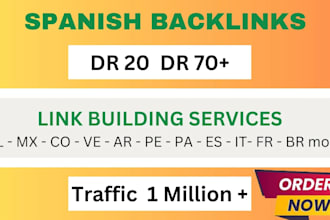 do spanish guest posts and backlinks on chile, peru, mexico, spain, and more