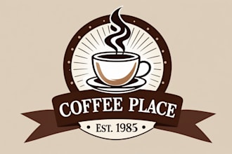 create a professional coffee shop logo design