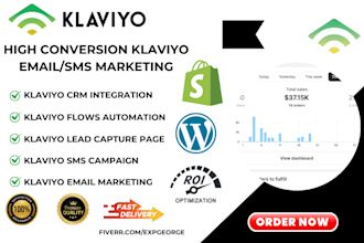 setup advance klaviyo email flows shopify email marketing sales funnel