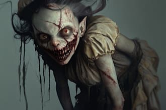 draw a fantasy horror and any fantasy horror character