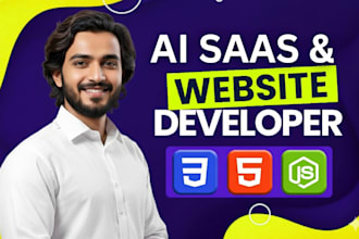 do ai saas full stack development, web app, frontend, backend developer