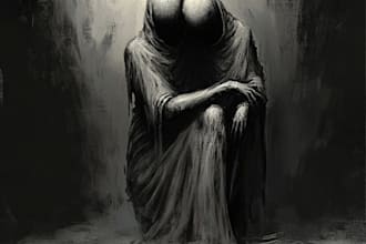 create a dark art illustration for tshirt and merchandise