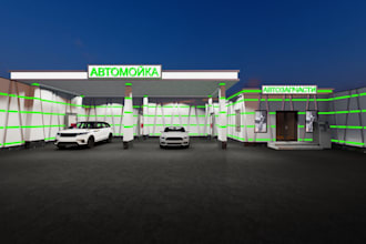 do 3d auto car wash, auto cleaning facility design and renovation