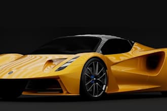 fix 3d car error, luxury car, bugatti chiron sport,ue5 render,cgi porsche,rc car