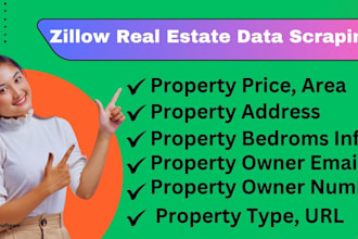 zillow property data scraping for real estate with zillow agent email and phone