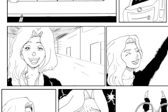 draw a manga page for your comic